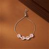 Cubic Zirconia Adjustable Bracelet With Mehndi Plating