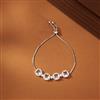 Cubic Zirconia Adjustable Bracelet With Mehndi Plating