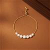 American Diamond Delicate Bracelet With 2 Tone Plating