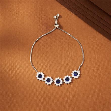 American Diamond Delicate Bracelet With Rhodium Plating