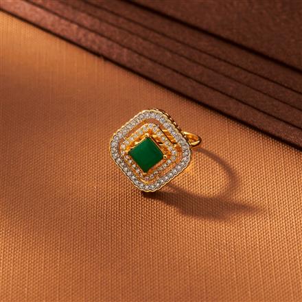 American Diamond Adjustable Ring With 2 Tone Plating