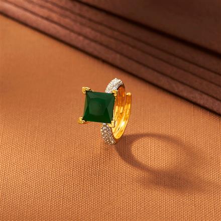 American Diamond Classic Ring With 2 Tone Plating