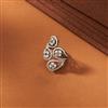 American Diamond Classic Ring With Black 2 Tone Rhodium plating