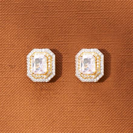 American Diamond Delicate Tops With 2 Tone Rhodium Plating