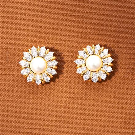 American Diamond Moti Tops With 2 Tone Rhodium Plating