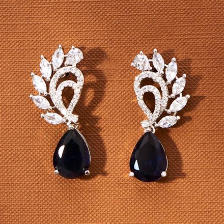 American Diamond Classic Earring With Rhodium Plating