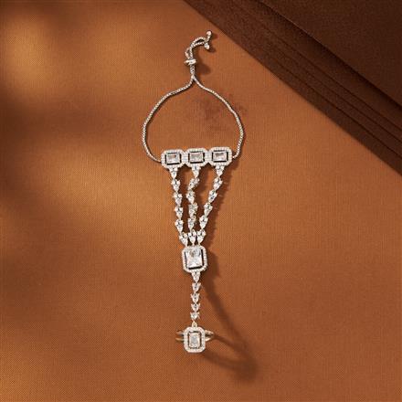 American Diamond Classic Hath Pan With Rhodium Plating