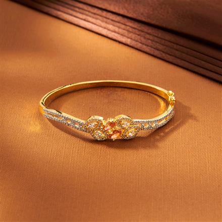 American Diamond Classic Kada With 2 Tone Plating