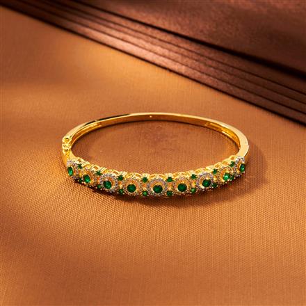 American Diamond Openable Kada With 2 Tone Plating