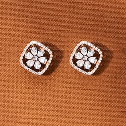American Diamond Delicate Tops With Black 2 Tone Rhodium Plating