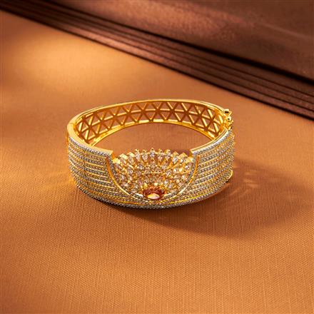 American Diamond Classic Kada With 2 Tone Plating