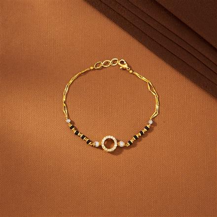 American Diamond Hand Mangalsutra Bracelet With 2 Tone Plating