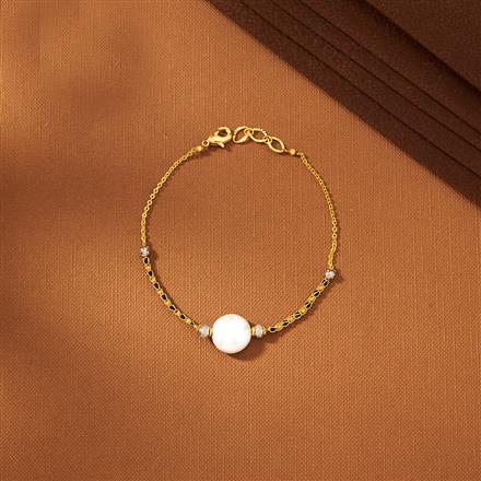American Diamond Hand Mangalsutra Bracelet With 2 Tone Plating
