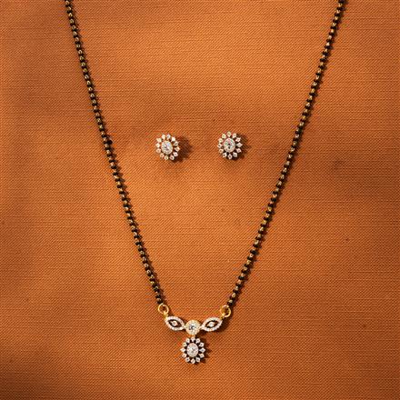 Cz Delicate Mangalsutra With 2 Tone Plating