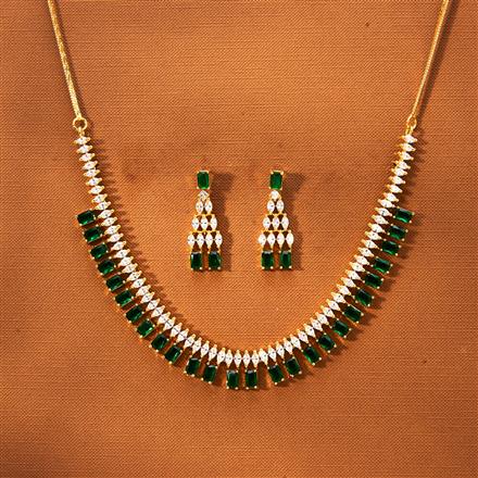 Cz Delicate Necklace With Gold Plating