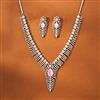 Cz Classic Necklace With Rhodium Plating