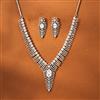 Cz Classic Necklace With Rhodium Plating