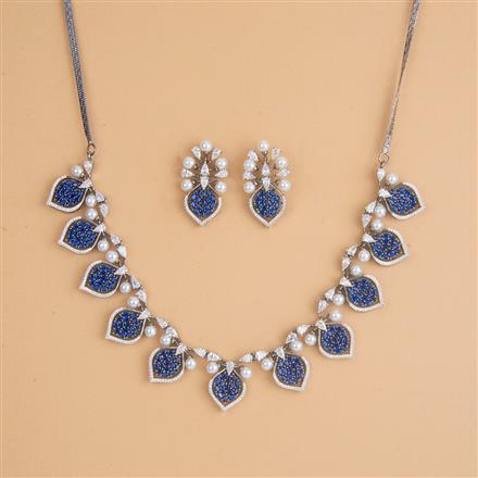Cubic Zirconia Classic Necklace Set With Gold Plating