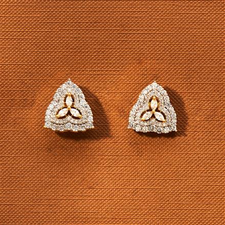 Cz Delicate Tops With Rhodium 2 Tone Plating