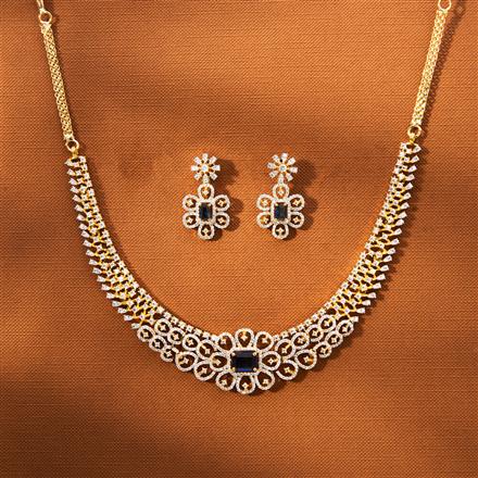 Cz Classic Necklace With 2 Tone Plating