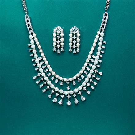 Cz Classic Necklace With Gold Plating