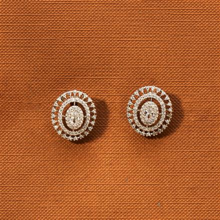 Cz Delicate Tops With Rhodium 2 Tone Plating