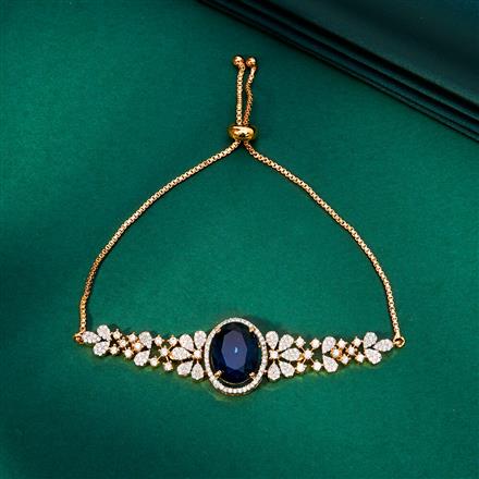 Cz Adjustable Bracelet With 2 Tone Plating