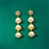 Cz Classic Earring With 2 Tone Rhodium Plating