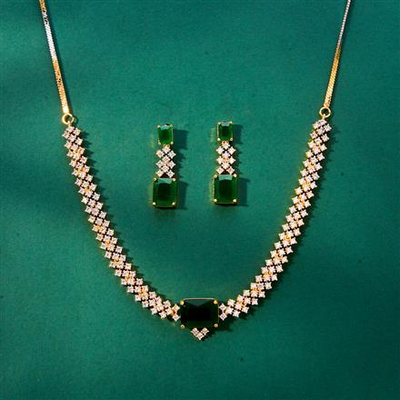 Cz Classic Necklace With 2 Tone Plating