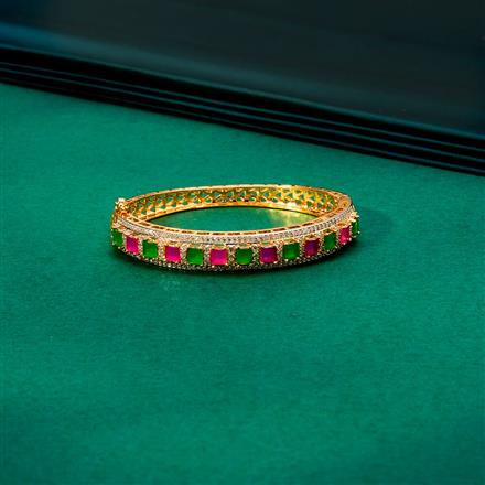 Cz Openable Kada With 2 Tone Plating