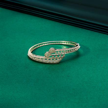 Cz Delicate Kada With 2 Tone Rhodium Plating