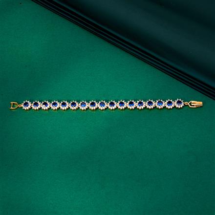 Cz Delicate Bracelet With 2 Tone Plating