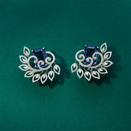 Cubic Zirconia Classic Earring With Rhodium Plating