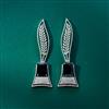 Cubic Zirconia Classic Earring With Rhodium Plating