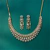 Cubic Zirconia Classic Necklace With 2 Tone Rhodium Plating