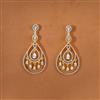 Cz Classic Earring With 2 Tone Black Rhodium Plating