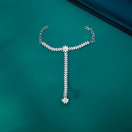 Cubic Zirconia Classic Hath Pan With 2 Tone Rhodium Plating