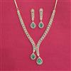 Cz Classic Necklace With 2 Tone Plating