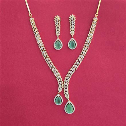 Cz Classic Necklace With 2 Tone Plating