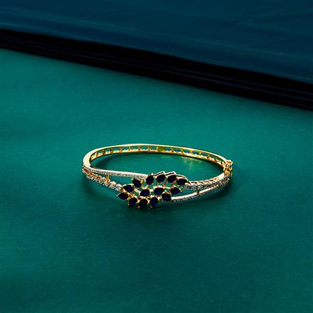 Cubic Zirconia Openable Kada With 2 Tone Plating