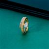 Cubic Zirconia Adjustable Ring With 2 Tone Rhodium Plating