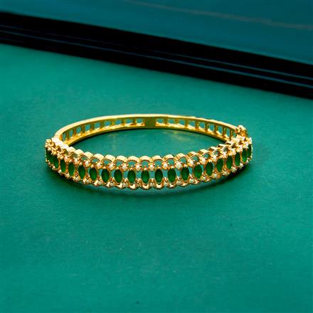 Cz Classic Kada With Gold Plating