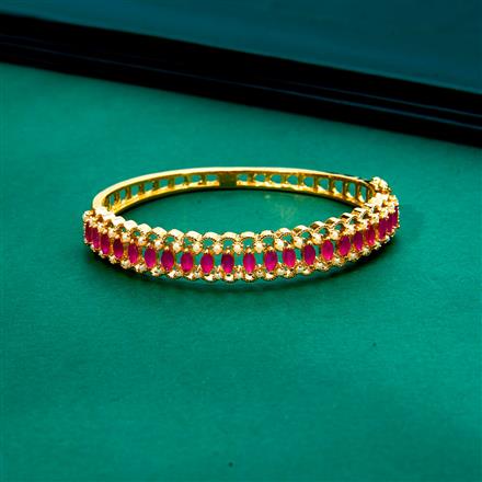 Cz Classic Kada With Gold Plating