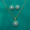 Cz Classic Pendant Set With Gold Plating