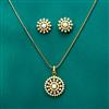Cz Classic Pendant Set With Gold Plating