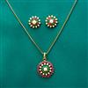 Cz Classic Pendant Set With Gold Plating