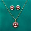 Cz Classic Pendant Set With Gold Plating