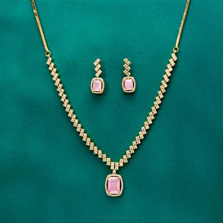 Cz Delicate Necklace With Gold Plating