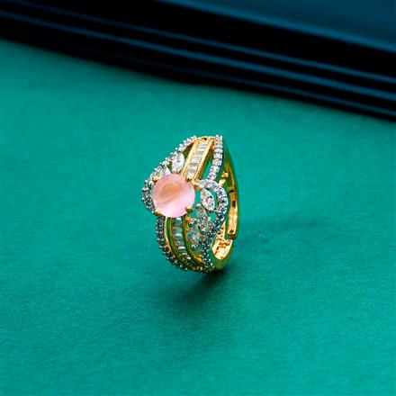 Cz Delicate Ring With 2 Tone Plating