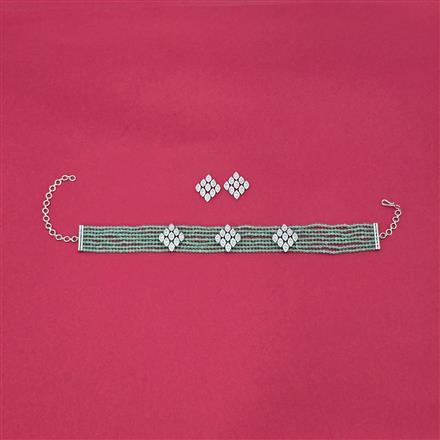Cubic Zirconia Classic Necklace With Rhodium Plating